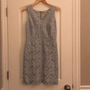 LOFT light blue floral detail dress